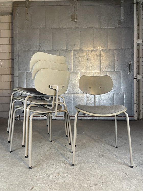 Image 1 of 4X Wilde+Spieth Se68 Chair Gestoffeerd By Egon Eiermann