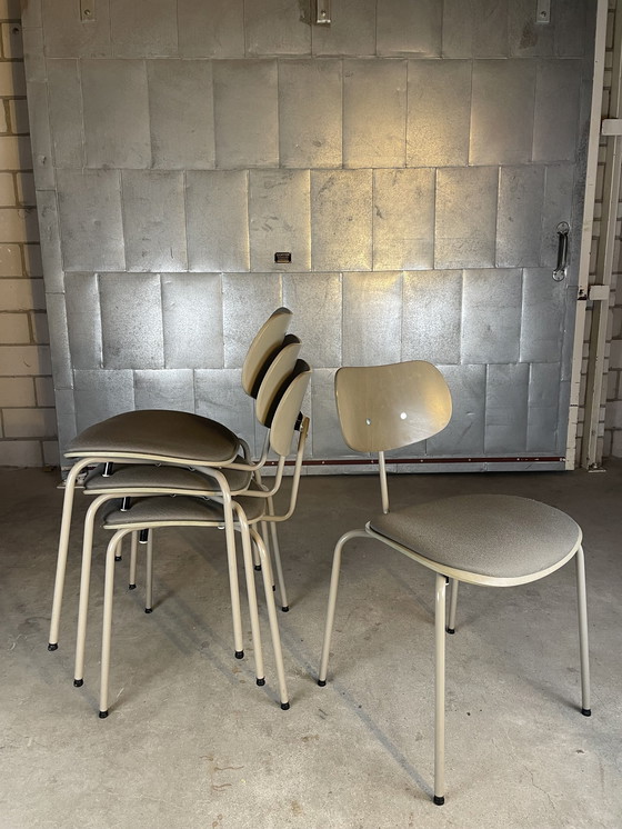 Image 1 of 4X Wilde+Spieth Se68 Chair Gestoffeerd By Egon Eiermann