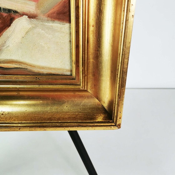 Image 1 of Vintage olieverfschilderij van Carl Gustav Ludvig Jacobsen, Denemarken