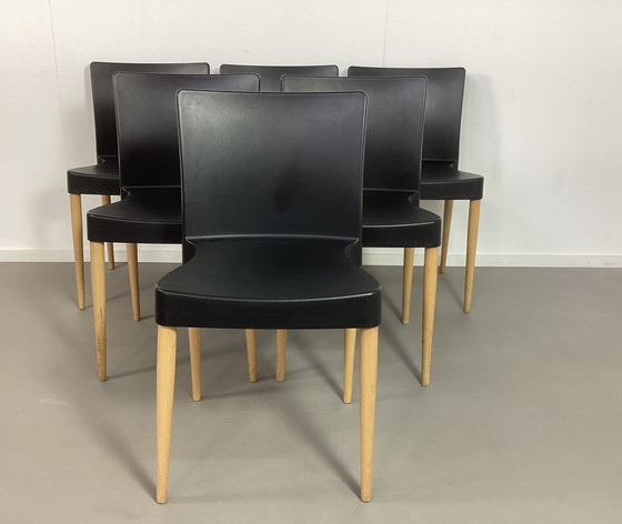 Image 1 of 24 Vintage Italiaanse Sintesi Stoelen Chairs Houten Poten 