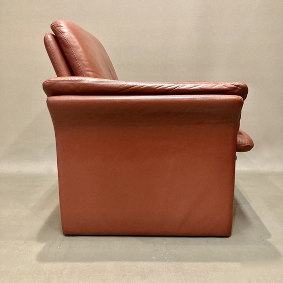 Image 1 of Paar design leren fauteuils "Erpo".