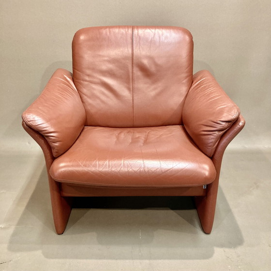 Image 1 of Paar design leren fauteuils "Erpo".