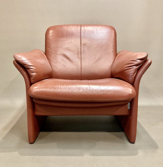 Image 1 of Paar design leren fauteuils "Erpo".