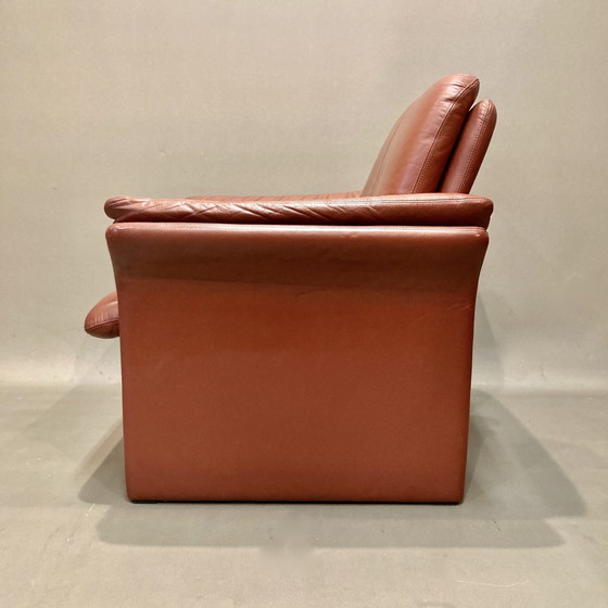 Image 1 of Paar design leren fauteuils "Erpo".