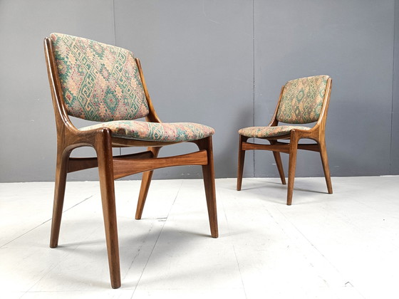 Image 1 of Set van 6 Scandinavische eetkamerstoelen, 1960S