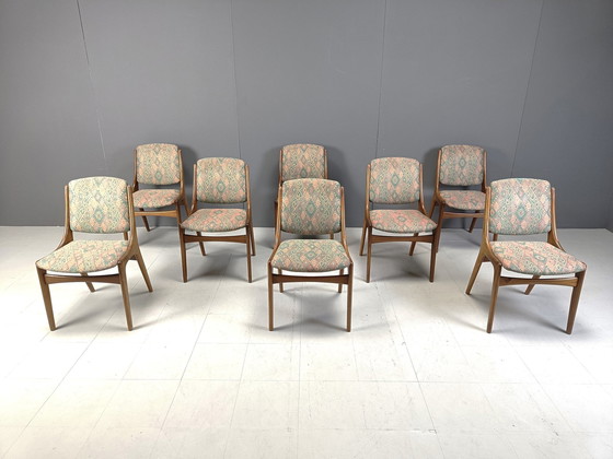 Image 1 of Set van 6 Scandinavische eetkamerstoelen, 1960S