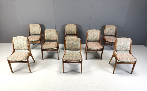 Image 1 of Set van 6 Scandinavische eetkamerstoelen, 1960S