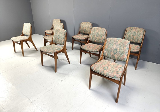 Image 1 of Set van 6 Scandinavische eetkamerstoelen, 1960S