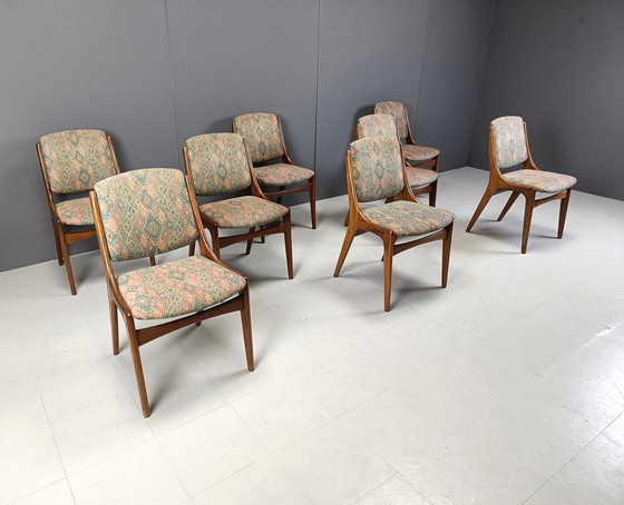 Image 1 of Set van 6 Scandinavische eetkamerstoelen, 1960S