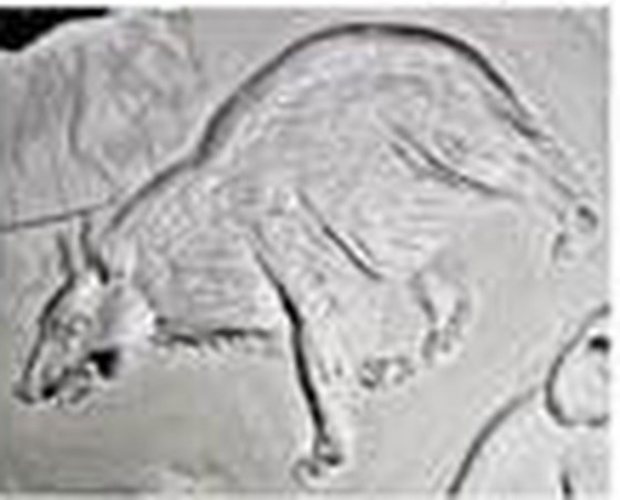 Image 1 of Vintage wereldbol handgegraveerd