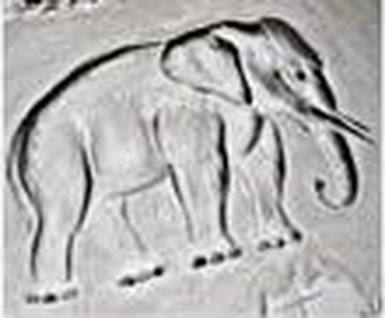 Image 1 of Vintage wereldbol handgegraveerd