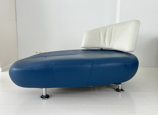 Leolux Fauteuil Kikko Blauw/Wit