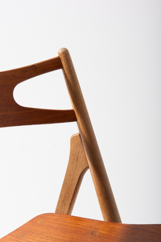 Image 1 of Set Sawbuck Eetkamerstoelen - Hans J. Wegner