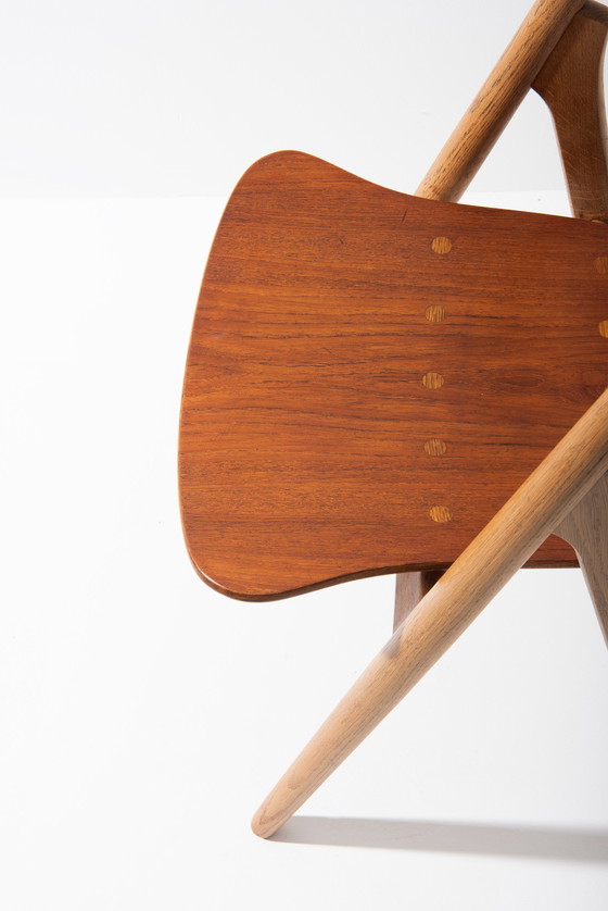 Image 1 of Set Sawbuck Eetkamerstoelen - Hans J. Wegner