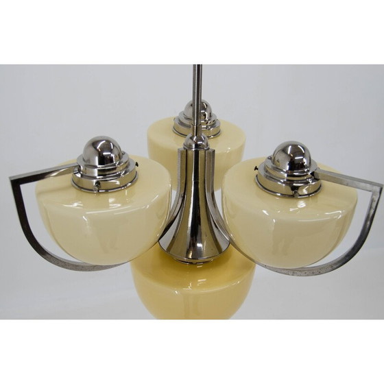 Image 1 of Vintage Art Deco kroonluchter met 4 vlammen, 1930