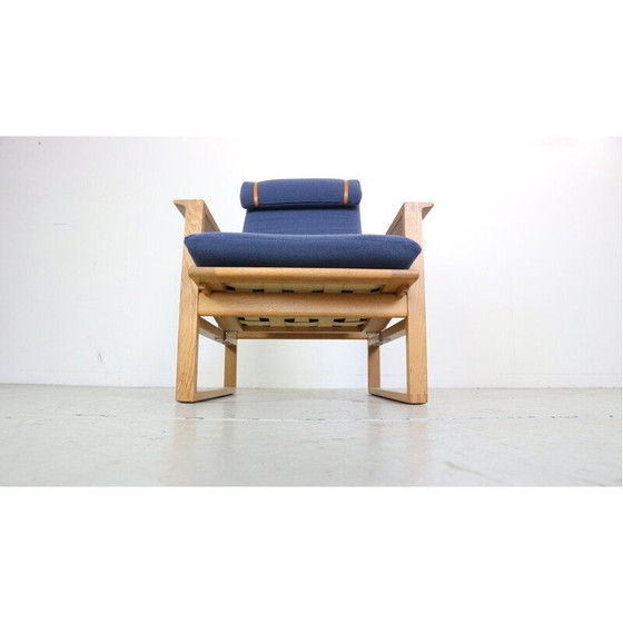 Image 1 of Vintage fauteuil met teakhouten voetenbank van Søren Ladefoged voor SL Møbler, Denemarken 1960