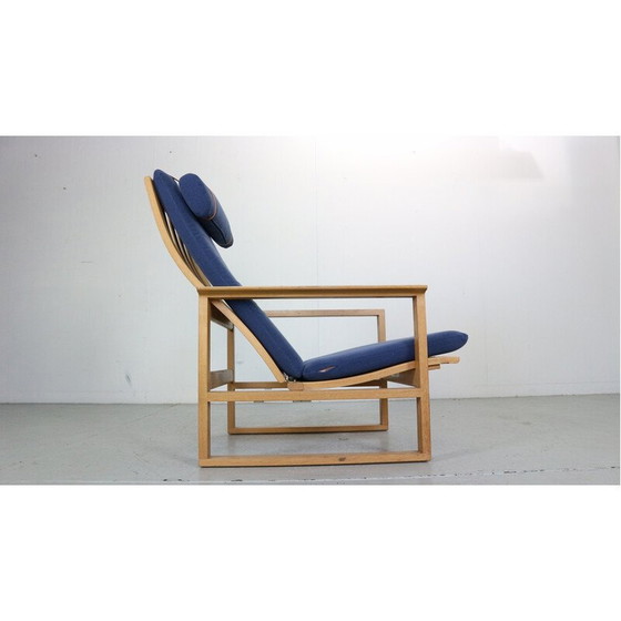 Image 1 of Vintage fauteuil met teakhouten voetenbank van Søren Ladefoged voor SL Møbler, Denemarken 1960
