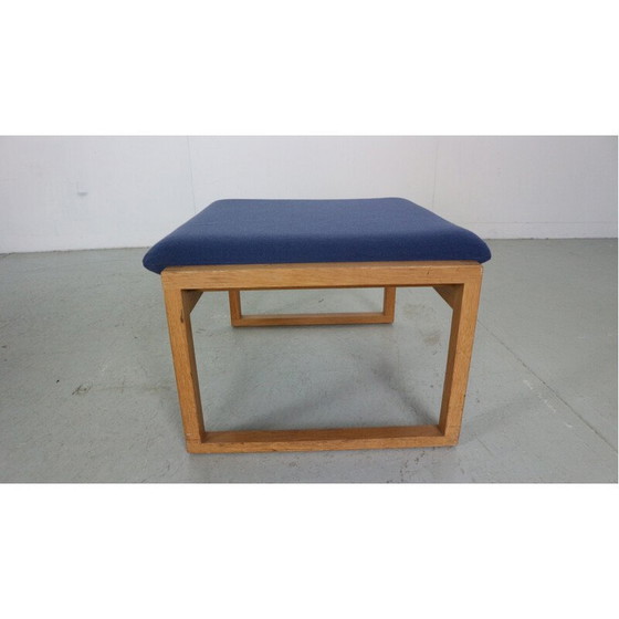 Image 1 of Vintage fauteuil met teakhouten voetenbank van Søren Ladefoged voor SL Møbler, Denemarken 1960