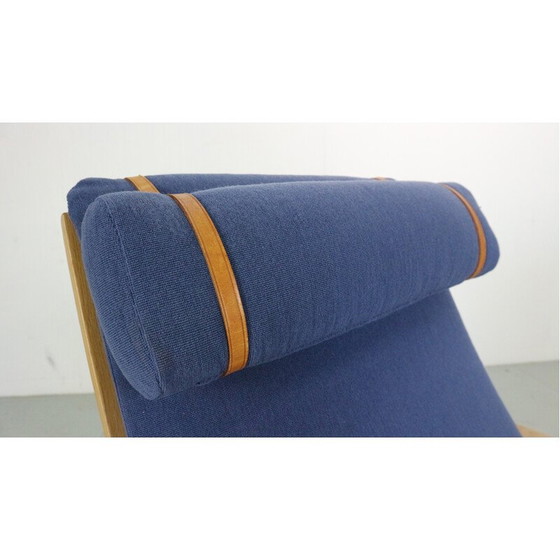 Image 1 of Vintage fauteuil met teakhouten voetenbank van Søren Ladefoged voor SL Møbler, Denemarken 1960