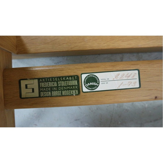 Image 1 of Vintage fauteuil met teakhouten voetenbank van Søren Ladefoged voor SL Møbler, Denemarken 1960