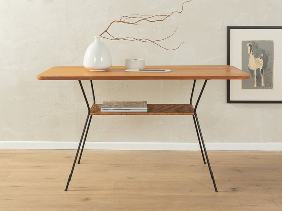 Image 1 of 1950S salontafel met Raffia plank