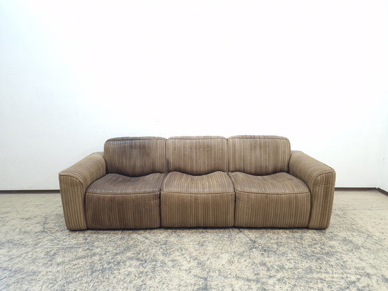 Image 1 of Ernst Lüthy driezits De Sede designer sofa leren bank