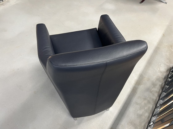 Image 1 of Leolux Calinda Fauteuil Blauw leer