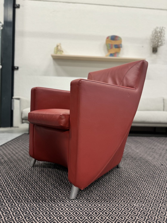 Image 1 of Leolux Dolcinea Fauteuil Rood leer