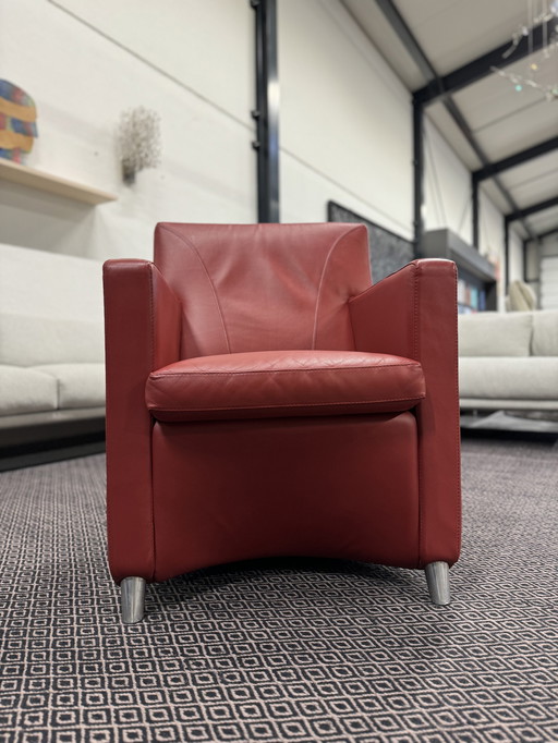 Leolux Dolcinea Fauteuil Rood leer