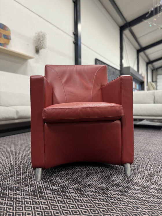 Image 1 of Leolux Dolcinea Fauteuil Rood leer