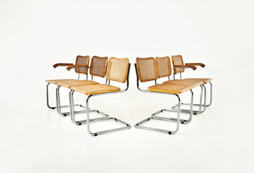 Eetkamerstoelen Stijl B32 van Marcel Breuer, set van 6