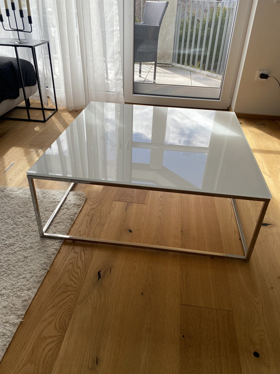 Image 1 of Natuzzi glazen tafel