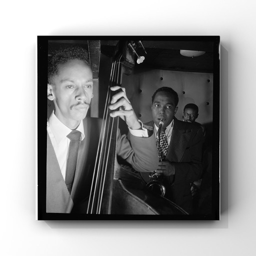 Portret van Charlie Parker, Tommy Potter, en Max Roach - Three Deuces, New York, 1947