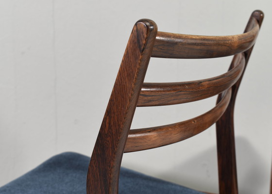 Image 1 of Set van vier Skandinavisch eetkamerstoelen * New bekleding* – Denemarken, circa 60's design