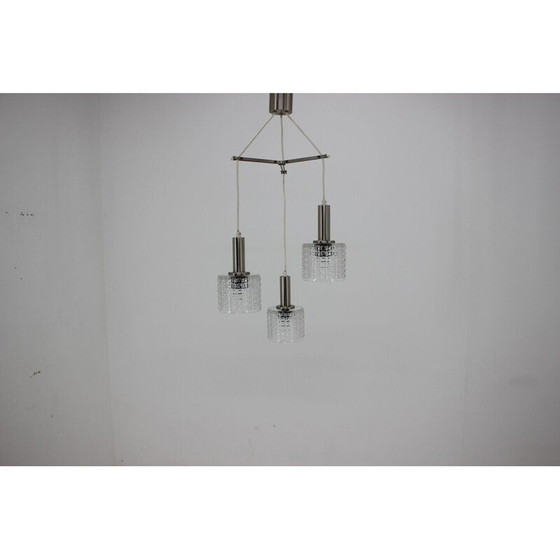 Image 1 of Vintage kroonluchter van chroomglas, Duitsland 1970