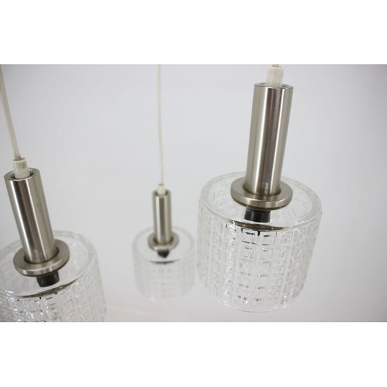 Image 1 of Vintage kroonluchter van chroomglas, Duitsland 1970