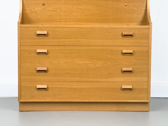 Image 1 of Deense secretaire in eikenhout van Børge Mogensen voor Søborg Møbelfabrik, 1960S