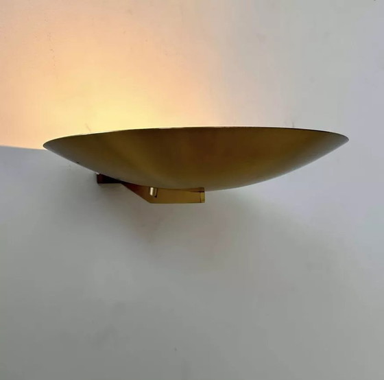 Image 1 of Messing dimmer wandlamp, Frankrijk 1980