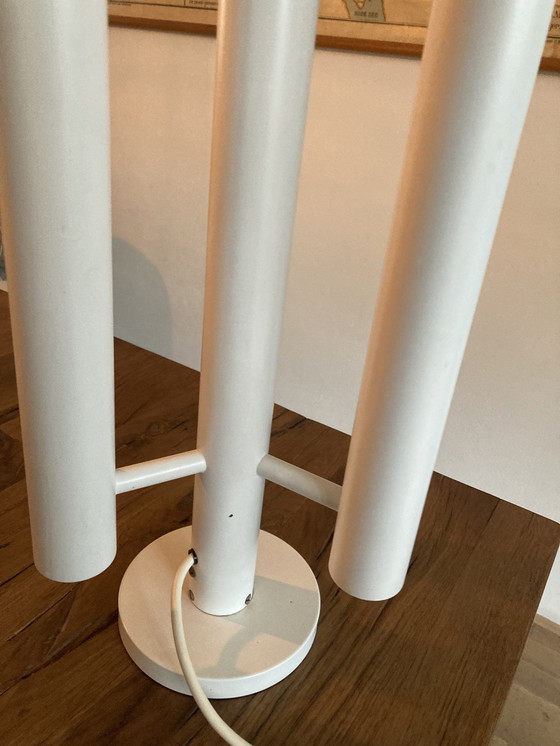 Image 1 of Mid-Century Zwitsers Design Tafellamp Temde ‘60 Wit Vintage 