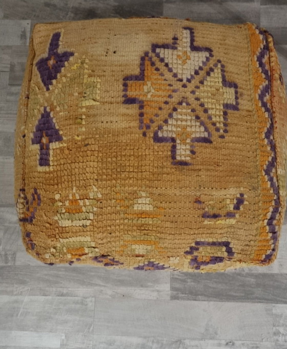 Image 1 of Vintage Berber Poef Uit Marokko