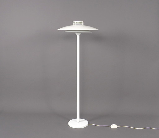 Vintage wit metalen vloerlamp van Belid Sweden