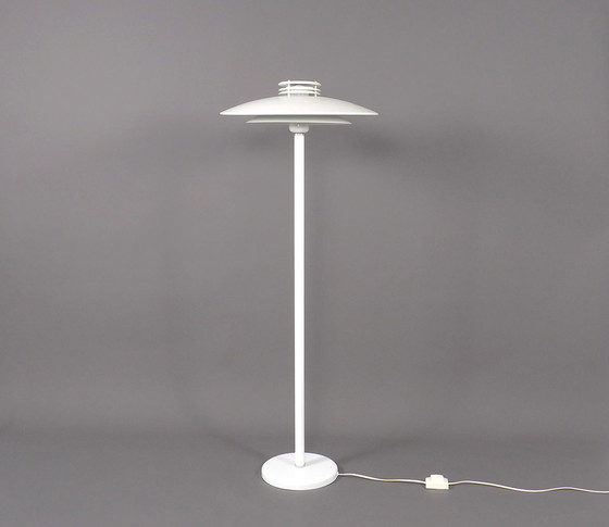 Image 1 of Vintage wit metalen vloerlamp van Belid Sweden