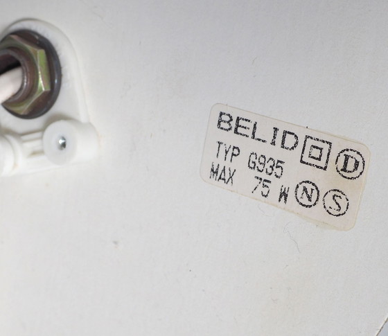 Image 1 of Vintage wit metalen vloerlamp van Belid Sweden