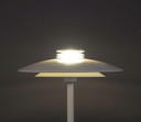 Vintage wit metalen vloerlamp van Belid Sweden