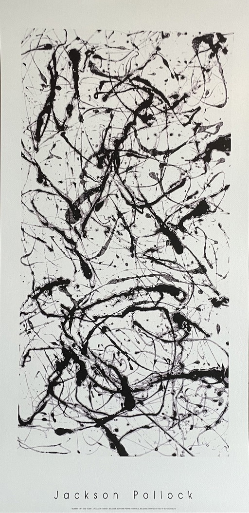 Jackson Pollock ( 1912-1956),Nummer IIA, Copyright 2000 J. Pollock/SOFAM Belgique, Editions Pierre D'Harville, Gedrukt in Italië