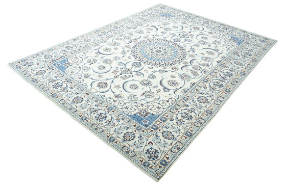 Image 1 of Handgeknoopt Nain 9 La Met Zijde Oosters Tapijt 345 X 257 Cm