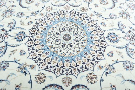 Image 1 of Handgeknoopt Nain 9 La Met Zijde Oosters Tapijt 345 X 257 Cm