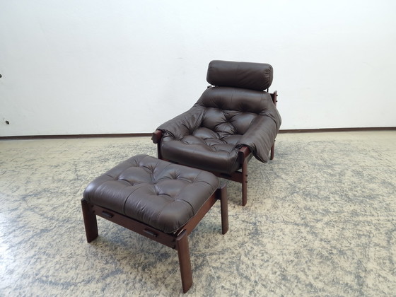 Image 1 of Percival Lafer MP 41 Set fauteuil met kruk Perfect! Vintage design fauteuil Brutalisme