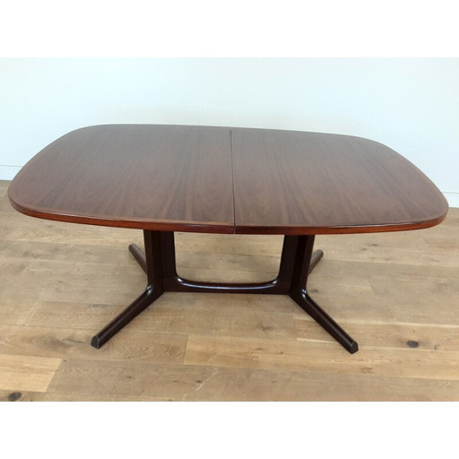 Mid century palissander uitschuifbare eettafel door Niels Koefoed Hornslet