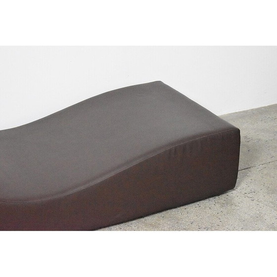 Image 1 of Vintage bruin lederen chaise longue van Viccarbe, Spanje
